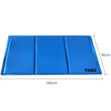 PaWz Pet Cooling Mat Gel Mats Bed Cool Pad Puppy Cat Non-Toxic Summer 140x90cm PaWz